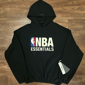 New Fear of God NBA Essentials Black Hoodie Size Small